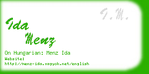 ida menz business card